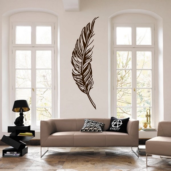 Voorbeeld van de muur stickers: Plume